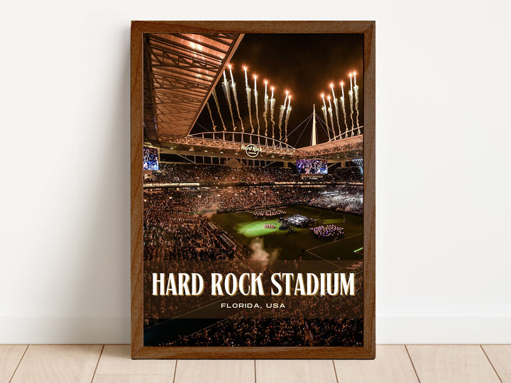 Hard Rock Stadium Football Wall Art