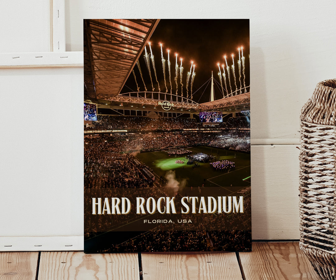 Hard Rock Stadium Football Wall Art