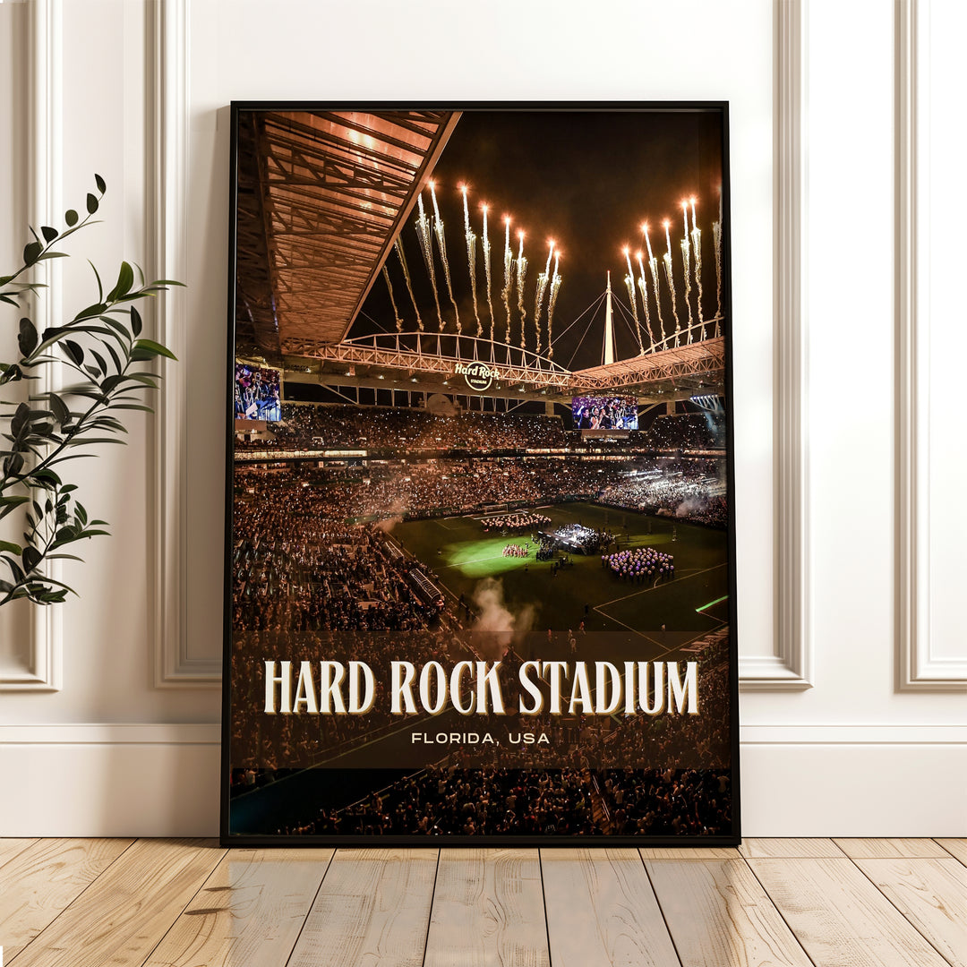 Hard Rock Stadium Football Wall Art