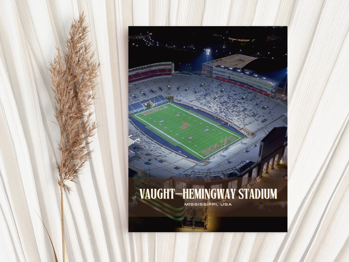 Vaught–Hemingway Stadium Football Wall Art