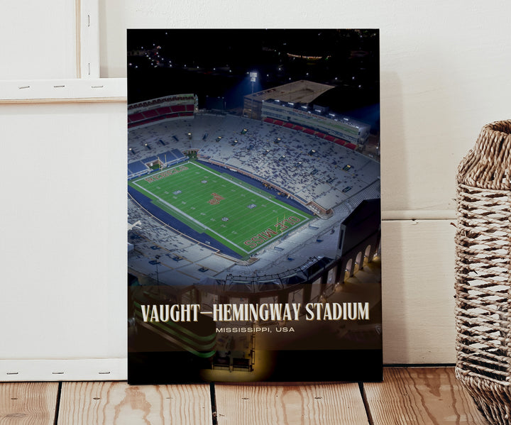 Vaught–Hemingway Stadium Football Wall Art