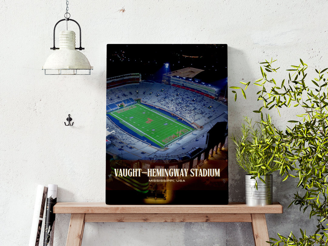 Vaught–Hemingway Stadium Football Wall Art