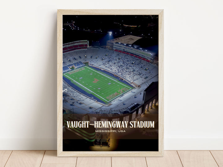 Vaught–Hemingway Stadium Football Wall Art