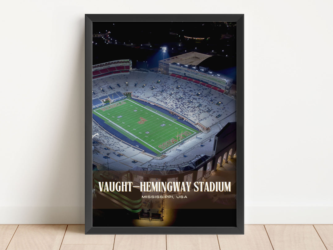 Vaught–Hemingway Stadium Football Wall Art