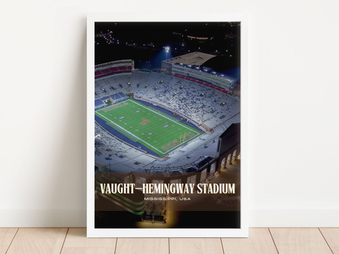 Vaught–Hemingway Stadium Football Wall Art