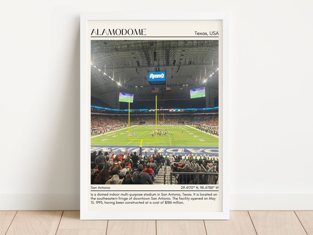 Alamodome Stadium Football Minimal Wall Art