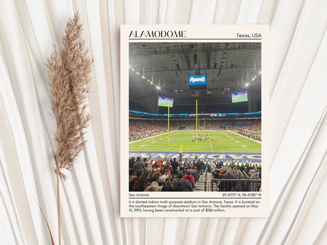 Alamodome Stadium Football Minimal Wall Art