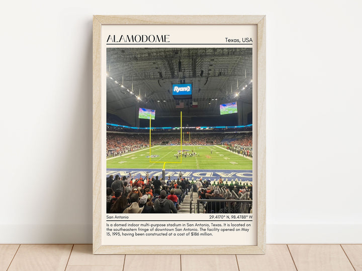 Alamodome Stadium Football Minimal Wall Art