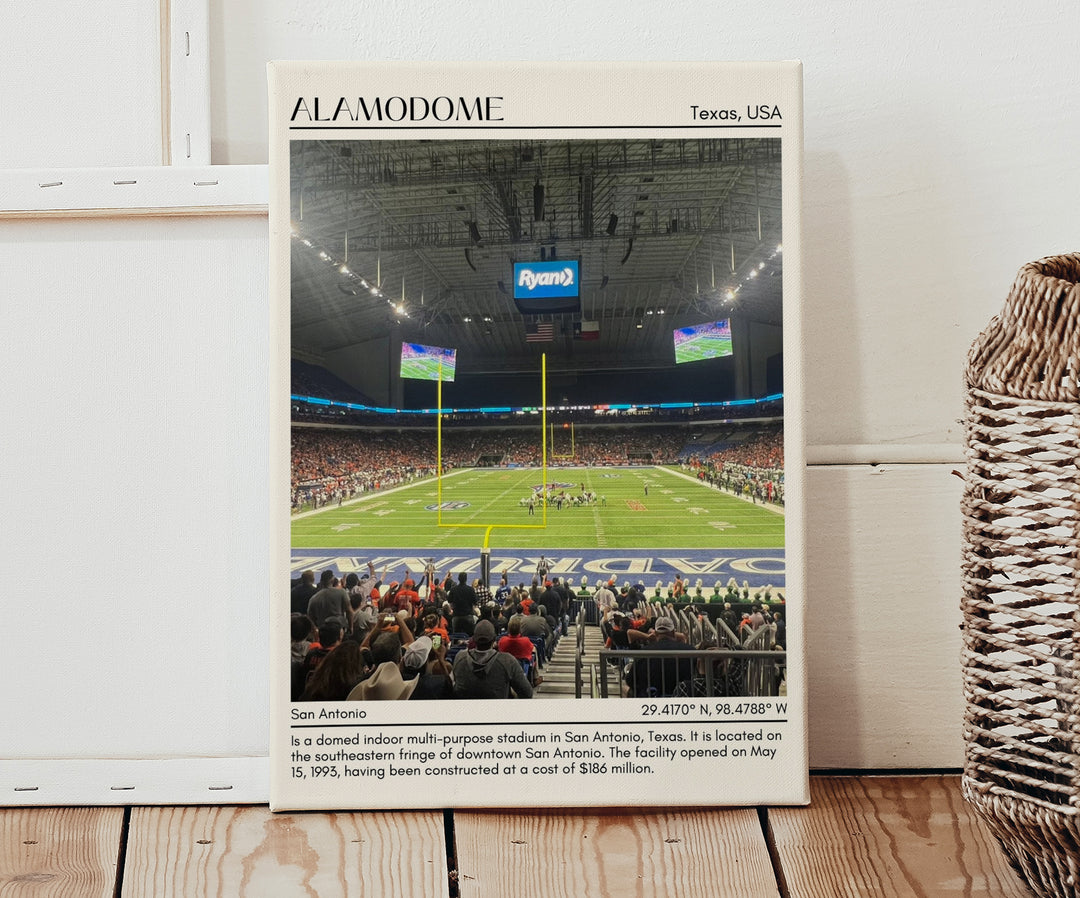 Alamodome Stadium Football Minimal Wall Art