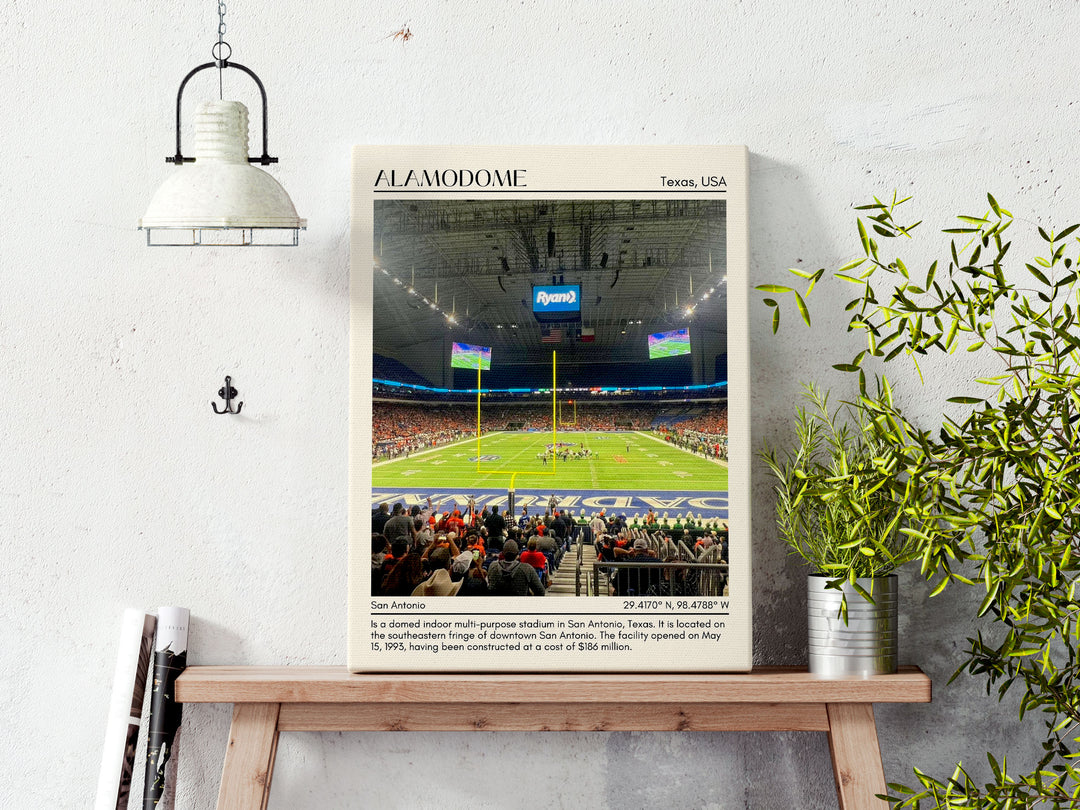 Alamodome Stadium Football Minimal Wall Art