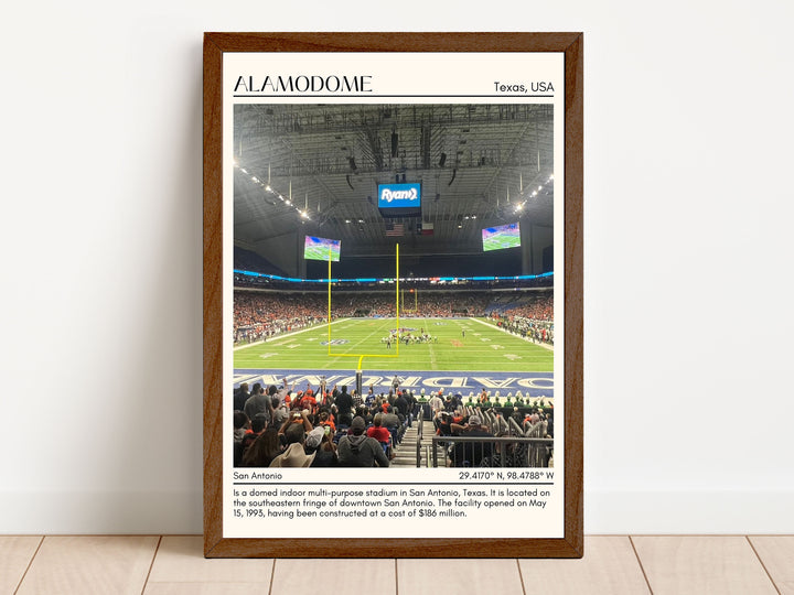 Alamodome Stadium Football Minimal Wall Art