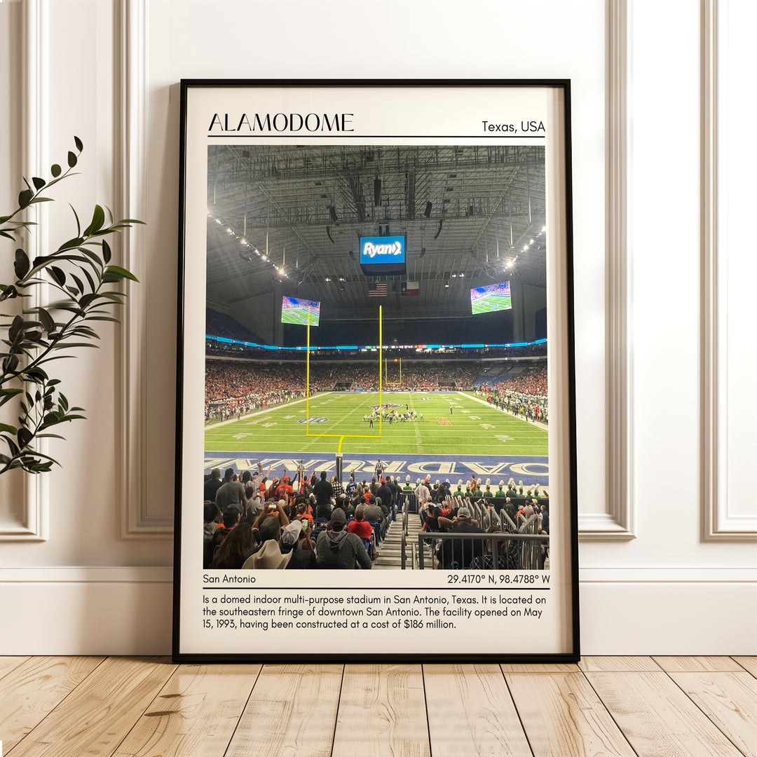 Alamodome Stadium Football Minimal Wall Art