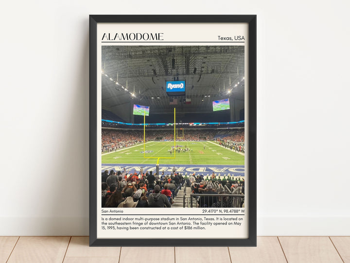 Alamodome Stadium Football Minimal Wall Art