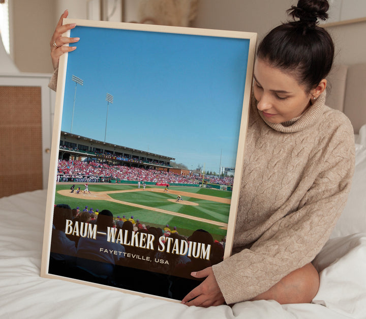 Baum–Walker Stadium Baseball Wall Art