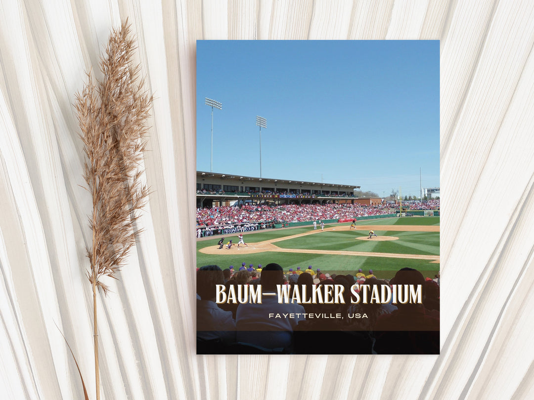 Baum–Walker Stadium Baseball Wall Art