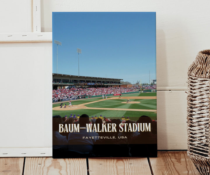 Baum–Walker Stadium Baseball Wall Art