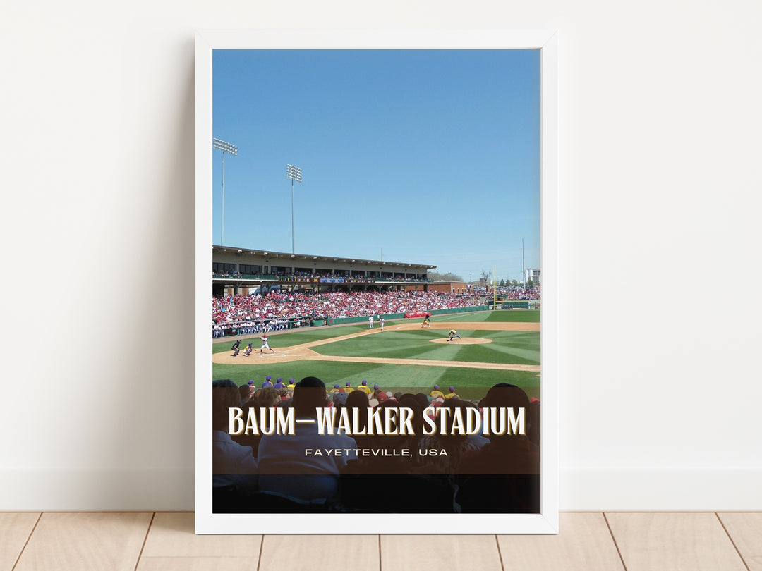 Baum–Walker Stadium Baseball Wall Art