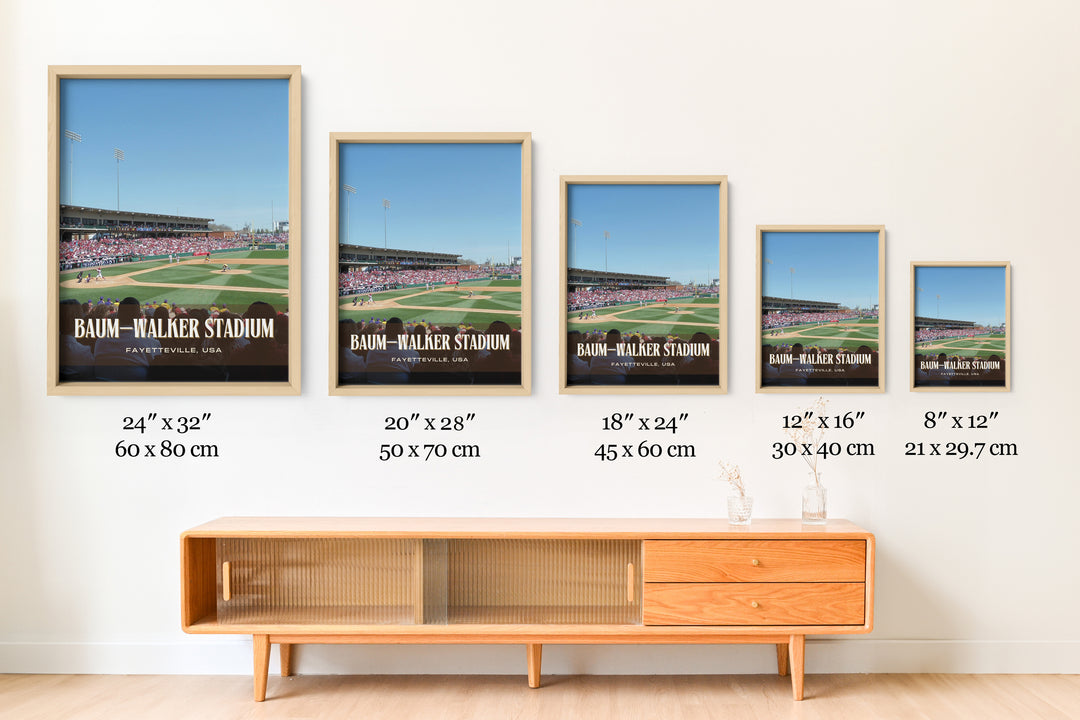 Baum–Walker Stadium Baseball Wall Art