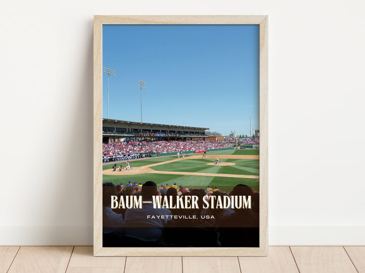 Baum–Walker Stadium Baseball Wall Art