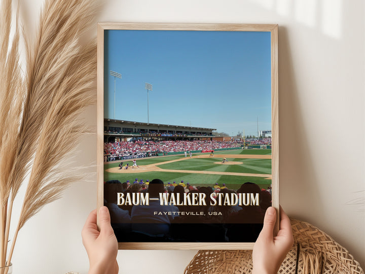 Baum–Walker Stadium Baseball Wall Art