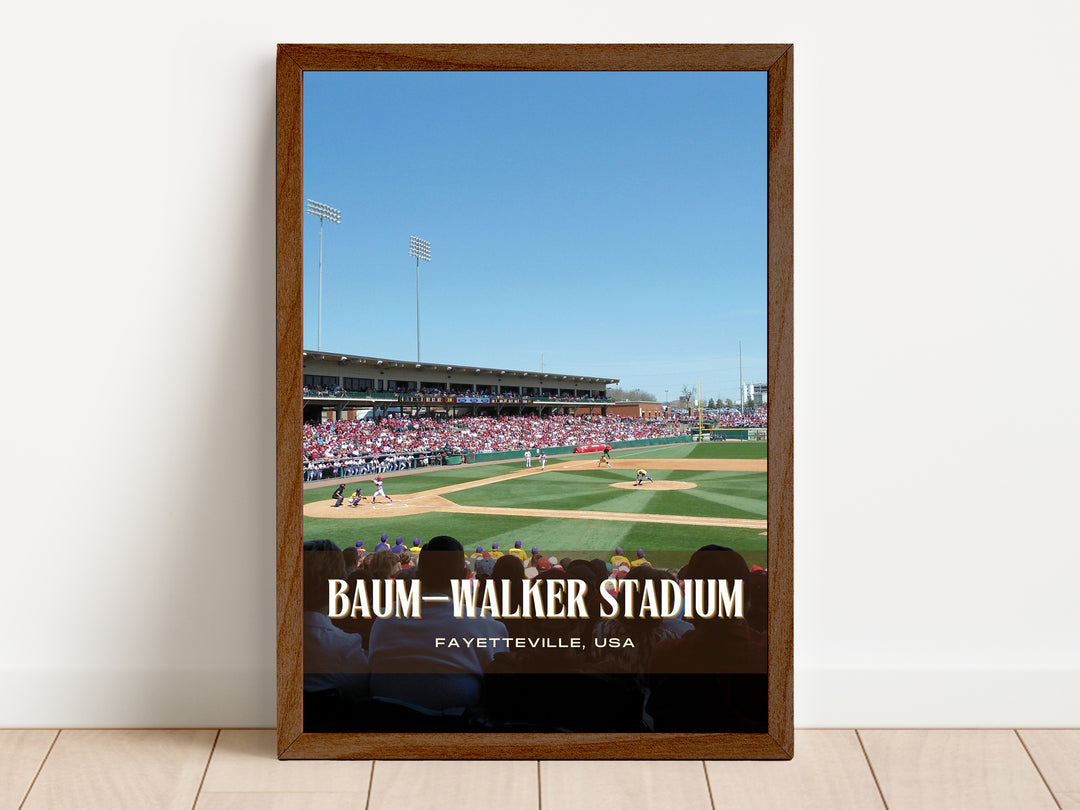 Baum–Walker Stadium Baseball Wall Art