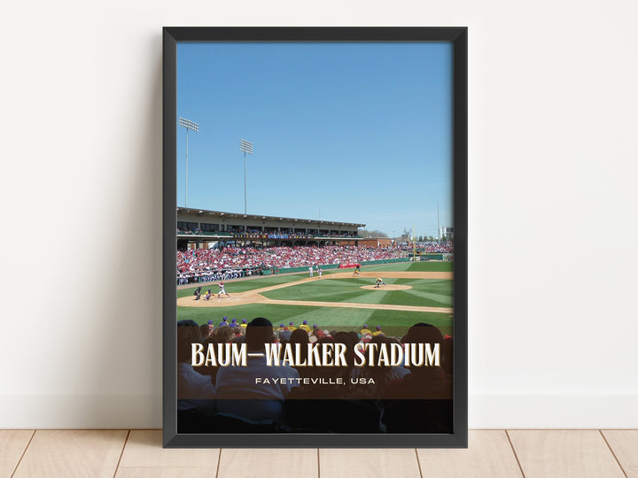 Baum–Walker Stadium Baseball Wall Art