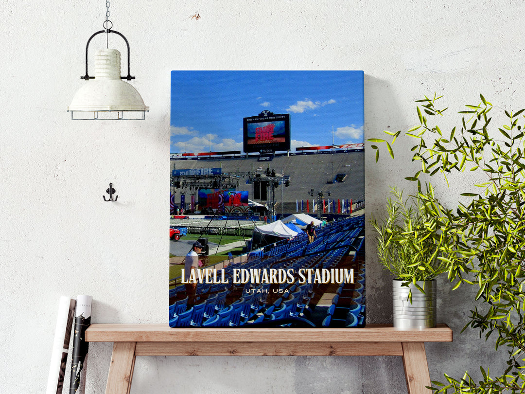 LaVell Edwards Stadium Football Wall Art