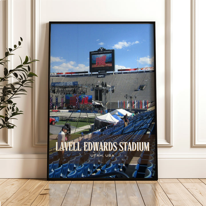 LaVell Edwards Stadium Football Wall Art