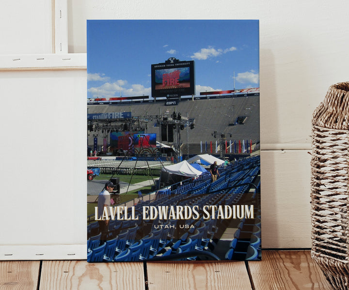 LaVell Edwards Stadium Football Wall Art