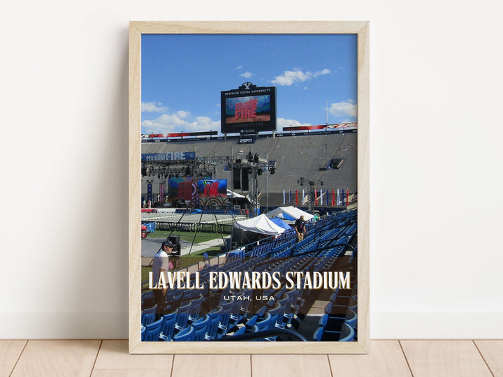 LaVell Edwards Stadium Football Wall Art