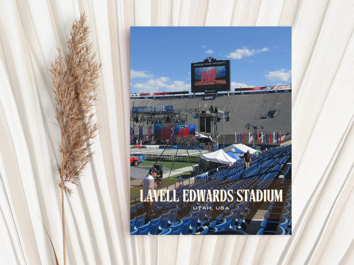 LaVell Edwards Stadium Football Wall Art