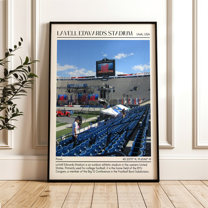 LaVell Edwards Stadium Football Minimal Wall Art