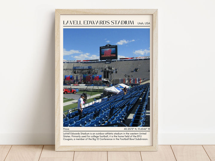 LaVell Edwards Stadium Football Minimal Wall Art