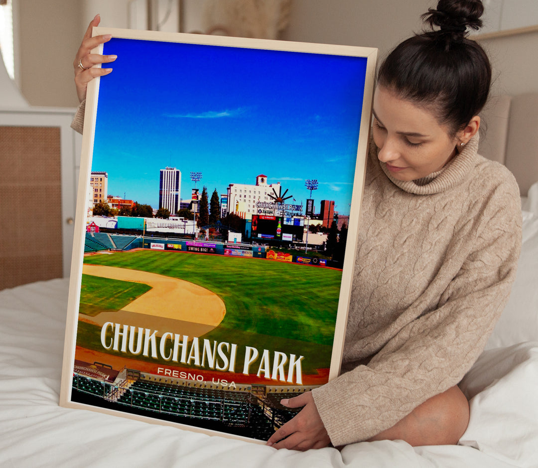 Chukchansi Park Stadium Baseball Wall Art