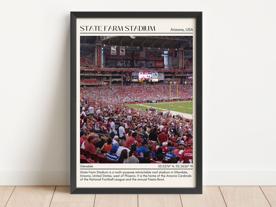 State Farm Stadium Football Minimal Wall Art