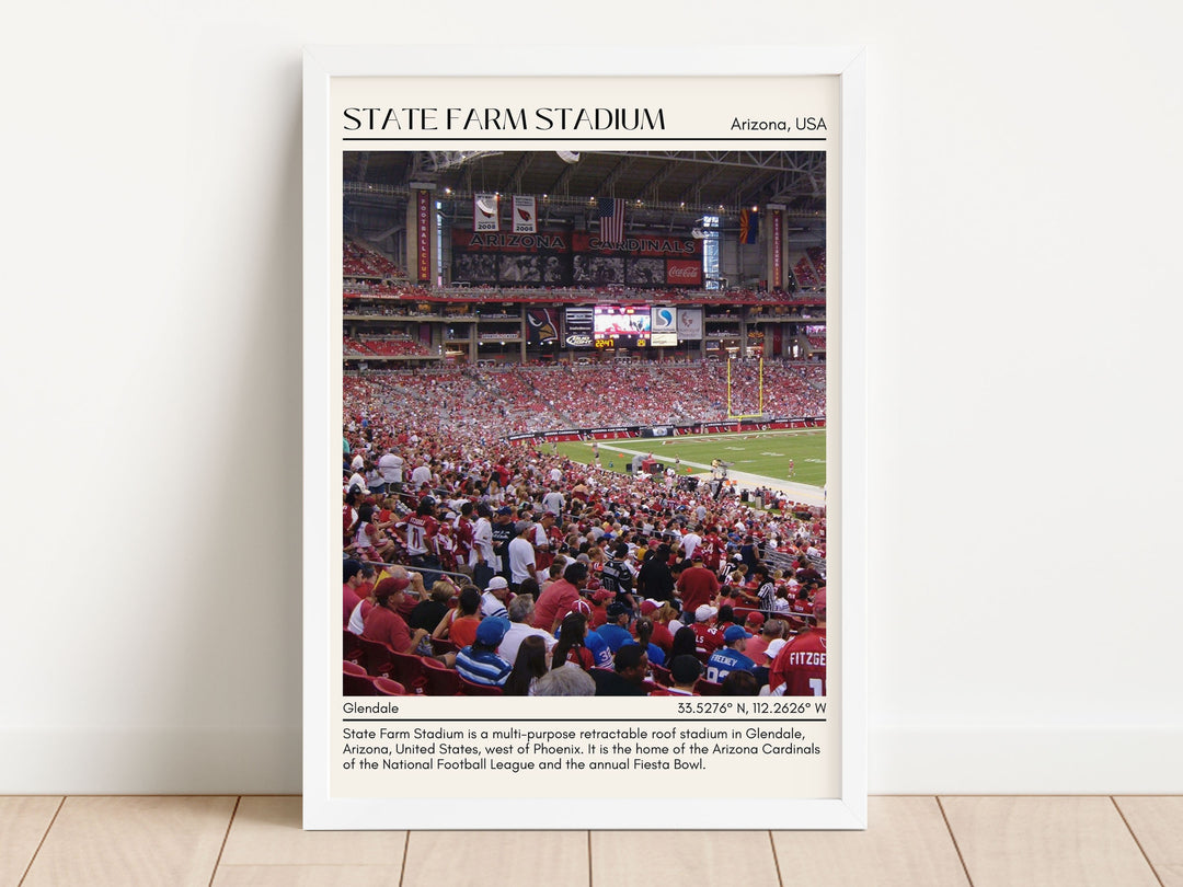 State Farm Stadium Football Minimal Wall Art