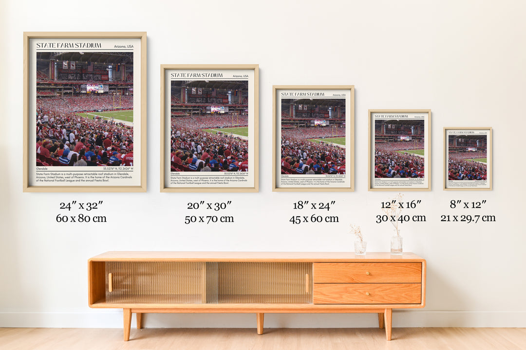 State Farm Stadium Football Minimal Wall Art