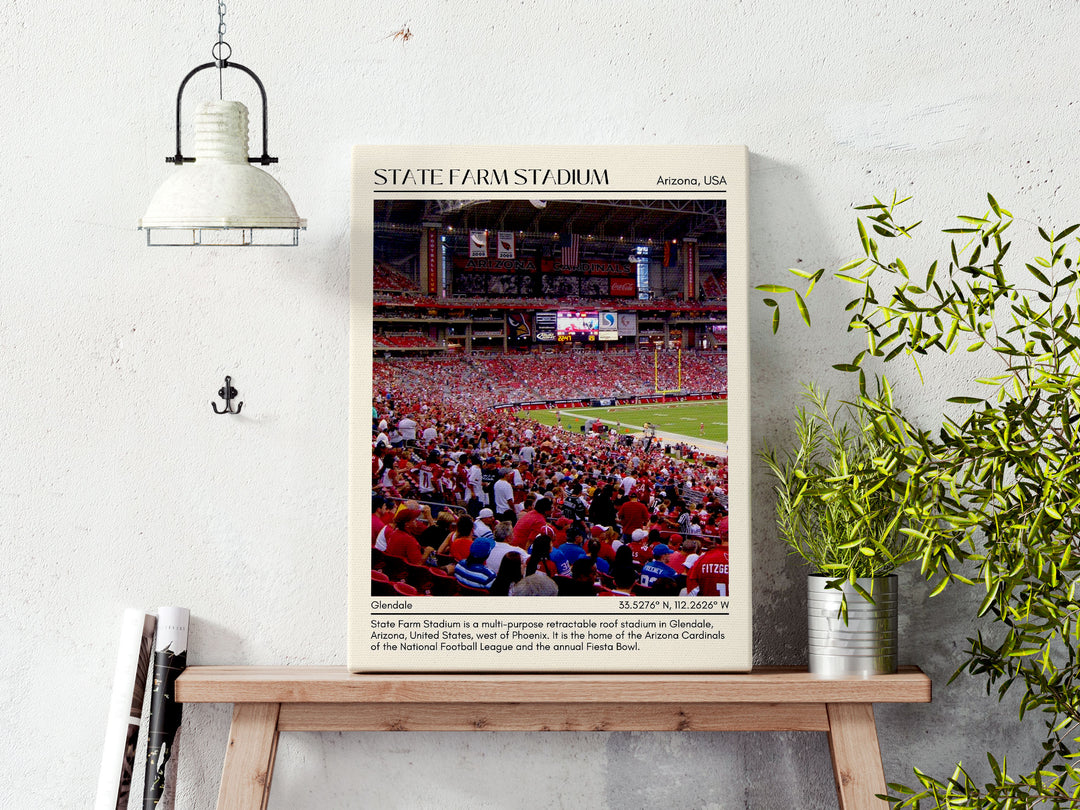 State Farm Stadium Football Minimal Wall Art