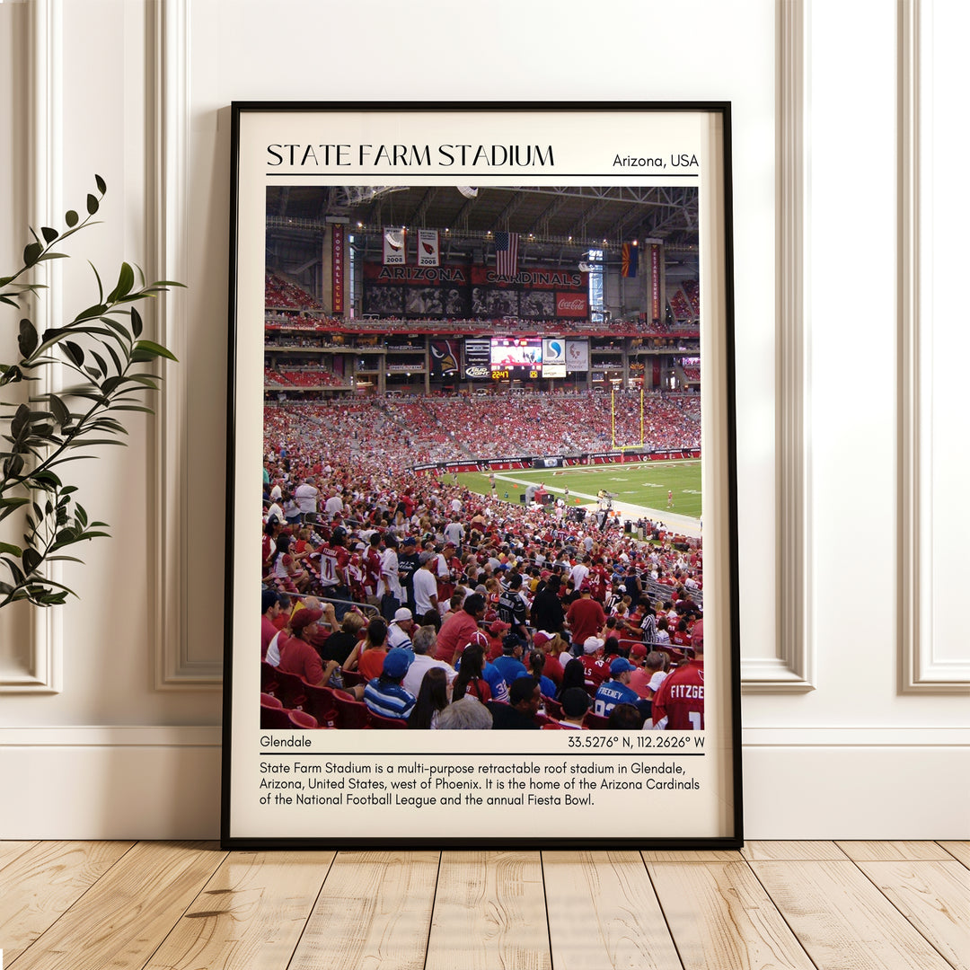 State Farm Stadium Football Minimal Wall Art