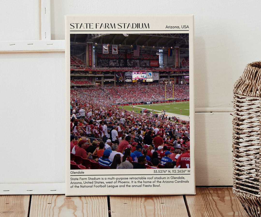 State Farm Stadium Football Minimal Wall Art