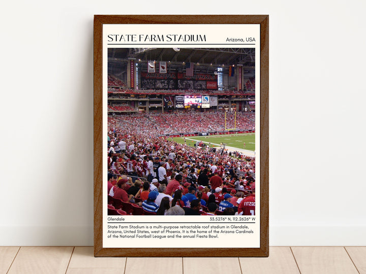 State Farm Stadium Football Minimal Wall Art