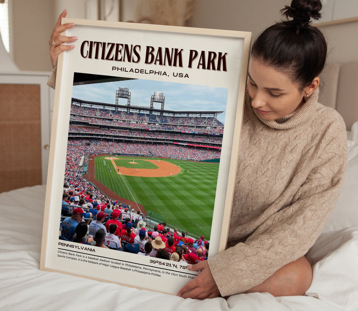 Citizens Bank Park Stadium Baseball Retro Wall Art