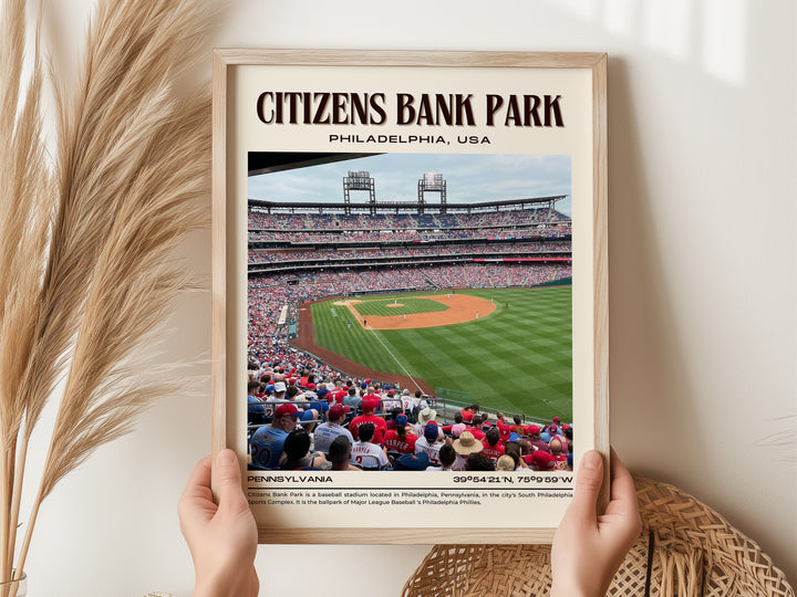 Citizens Bank Park Stadium Baseball Retro Wall Art