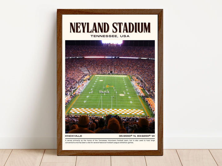 Neyland Stadium Football Retro Wall Art