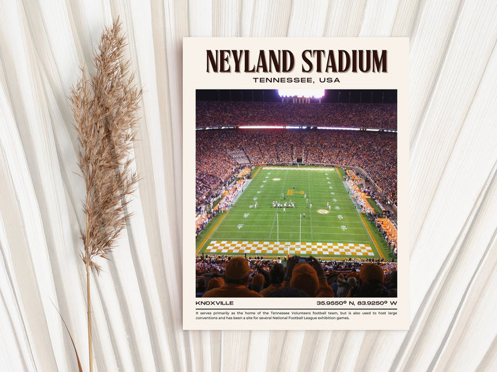 Neyland Stadium Football Retro Wall Art