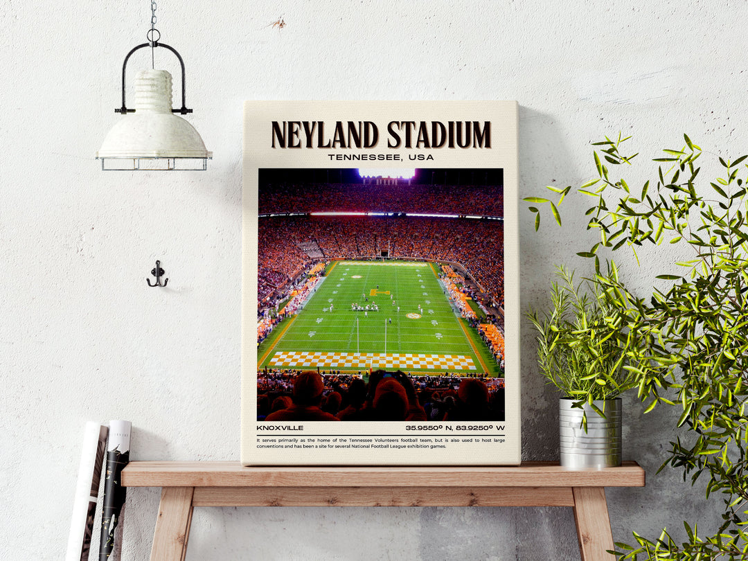 Neyland Stadium Football Retro Wall Art