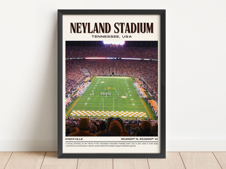 Neyland Stadium Football Retro Wall Art