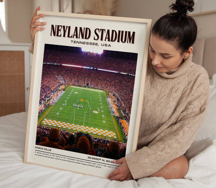 Neyland Stadium Football Retro Wall Art