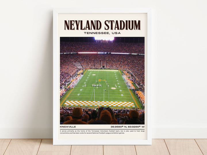 Neyland Stadium Football Retro Wall Art