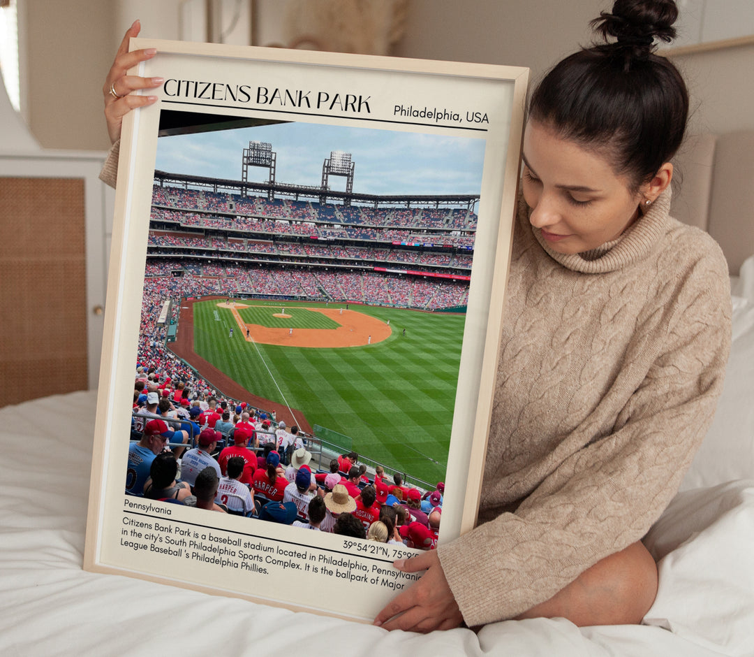 Citizens Bank Park Stadium Baseball Minimal Wall Art